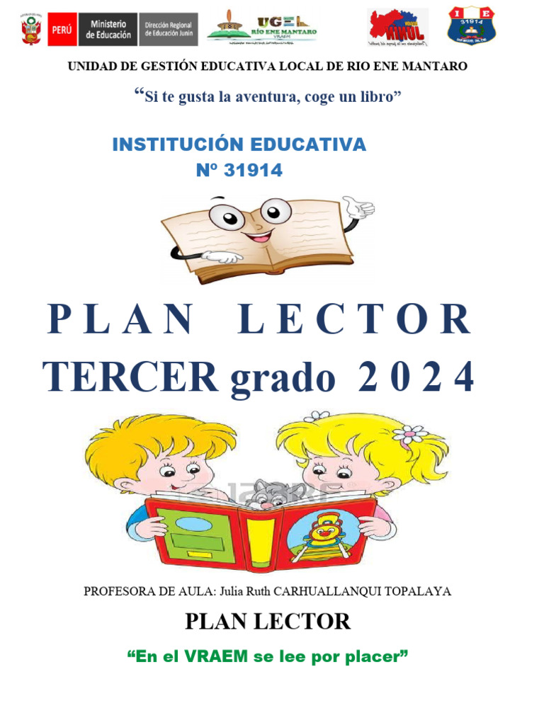 Plan Lector 3er Grado 2024 | PDF | Plan de estudios | Salón de clases
