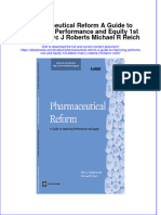 Ebook Pharmaceutical Reform A Guide To Improving Performance and Equity 1St Edition Marc J Roberts Michael R Reich Online PDF All Chapter
