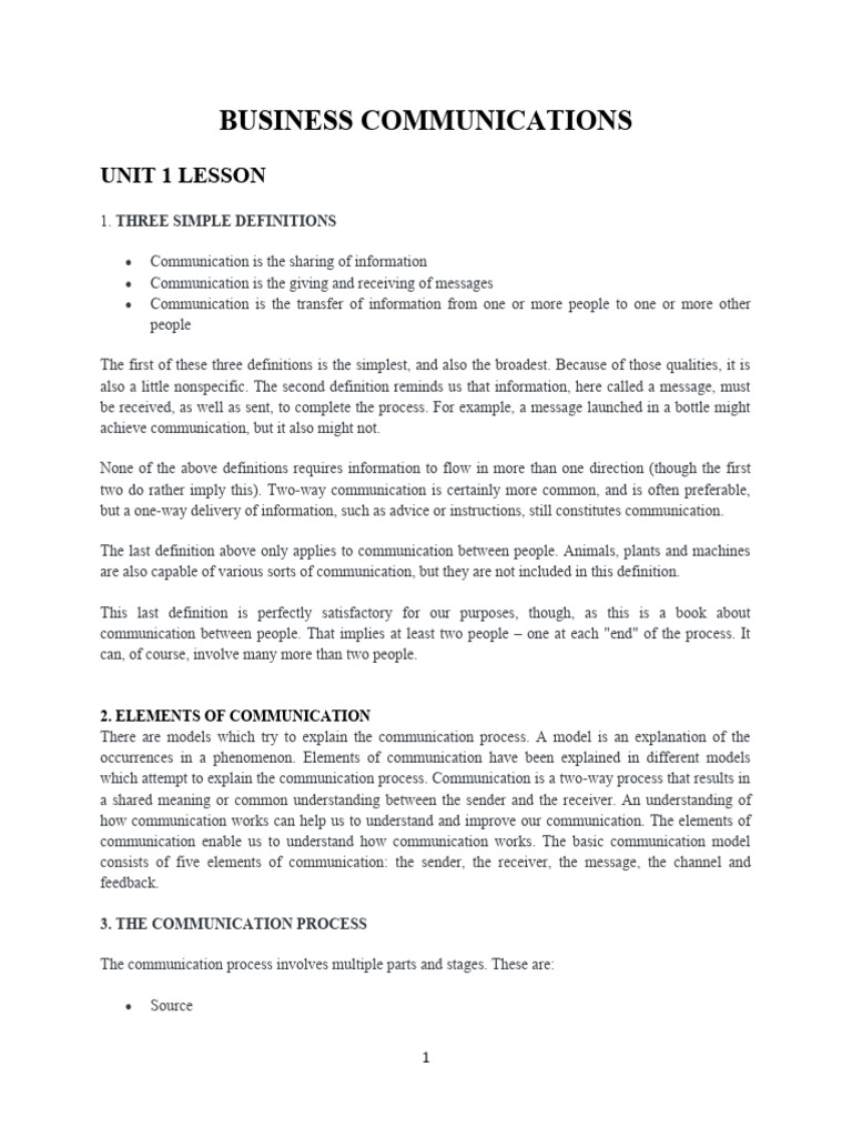 Understanding Business Communication Basics | PDF | Communication ...