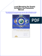 Full Designing and Managing The Supply Chain 3Rd Edition Levi Solutions Manual Online PDF All Chapter
