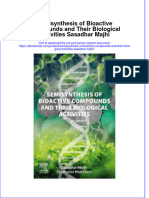 Semisynthesis of Bioactive Compounds and Their Biological Activities Sasadhar Majhi Online Ebook Texxtbook Full Chapter PDF