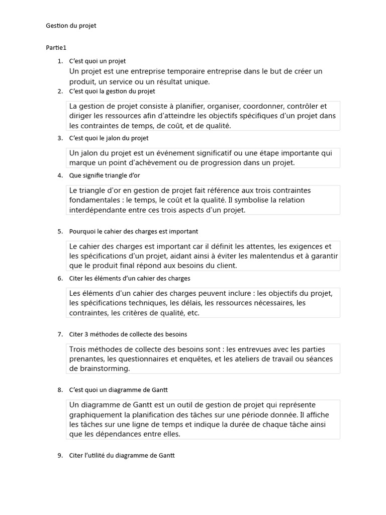 Gestion efficace des projets et jalons | PDF | Gestion de projet