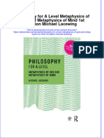Ebook Philosophy For A Level Metaphysics of God and Metaphysics of Mind 1St Edition Michael Lacewing Online PDF All Chapter