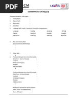 ADB CV Template for Consultants | PDF | Consultant | Employment