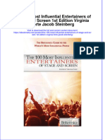 The 100 Most Influential Entertainers of Stage and Screen 1St Edition Virginia Forte Jacob Steinberg Online Ebook Texxtbook Full Chapter PDF