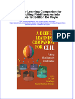 Full Ebook of A Deeper Learning Companion For Clil Putting Pluriliteracies Into Practice 1St Edition Do Coyle Online PDF All Chapter