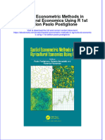 Ebook Spatial Econometric Methods in Agricultural Economics Using R 1St Edition Paolo Postiglione Online PDF All Chapter