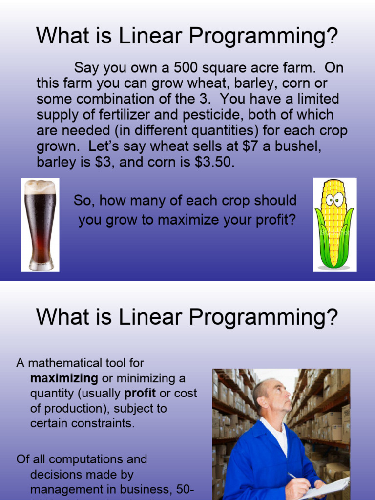 What Is Linear Programming? | Download Free PDF | Linear Programming ...