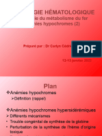 Semiologie Hematologique Cours 9 (Janv 2022)