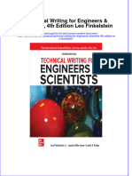 Ebook Technical Writing For Engineers Scientists 4Th Edition Leo Finkelstein Online PDF All Chapter