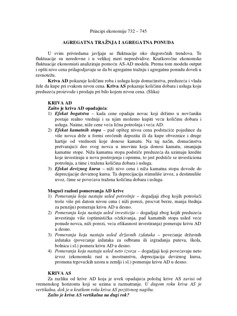 AS-AD Model: Aggregate Demand & Supply | PDF