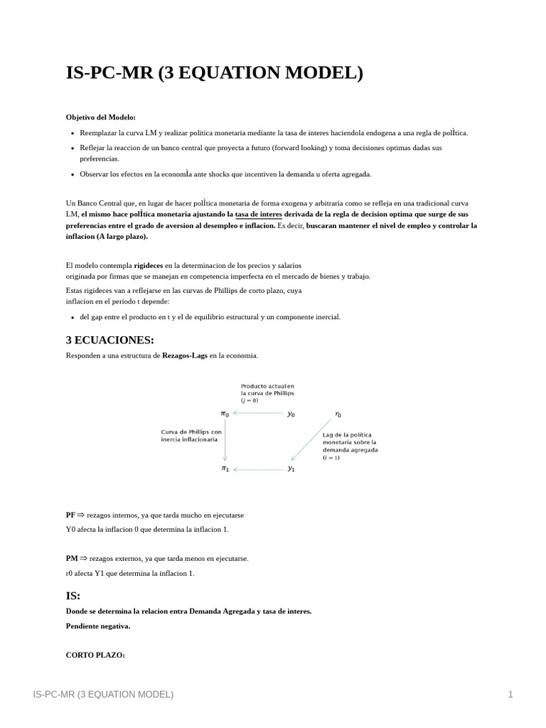 Is pc mr 3 equation model pdf inflaci n nairu