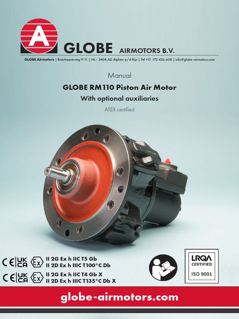 Globe RM110 Air Motor Manual | PDF | Brake | Valve