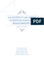 L AIGLESIA Y LAS ARTES PLÁSTICAS HASTA EL RENACIMIENTO