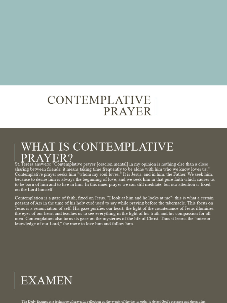 04 Contemplative Prayer | PDF | Christian Mysticism | Christian Prayer