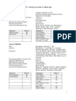 2011 Schedule of Senatorial District Meetings 3