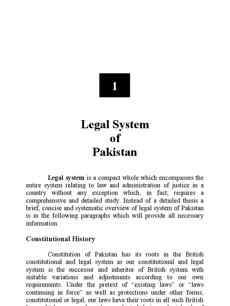 Overview of Pakistan's Legal System | PDF | Supreme Courts | Advocate