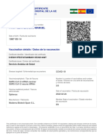 Vacunacion. Certificado Digital COVID UE. Andalucía