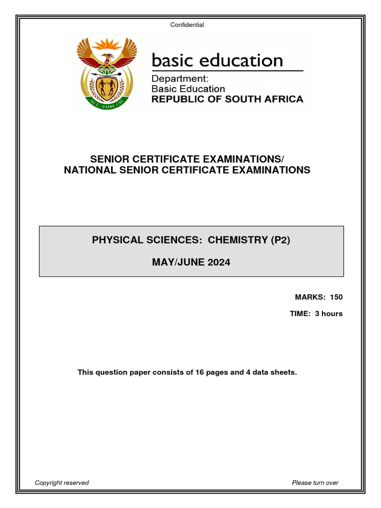 Physical Sciences P2 May-June 2024 Eng | PDF | Carbon Dioxide | Acid