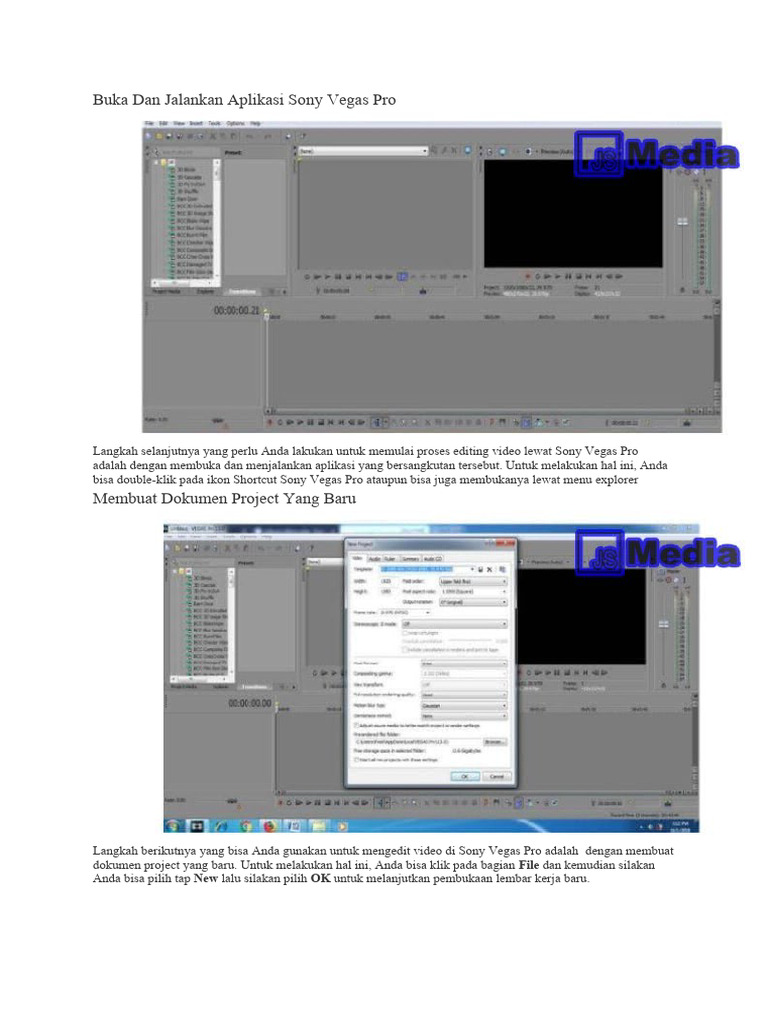 Panduan Awal Menggunakan Sony Vegas Pro | PDF | Komputer