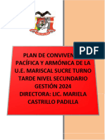 Plan de Convivencia P y A 2024 Mariscal Sucre Secundario