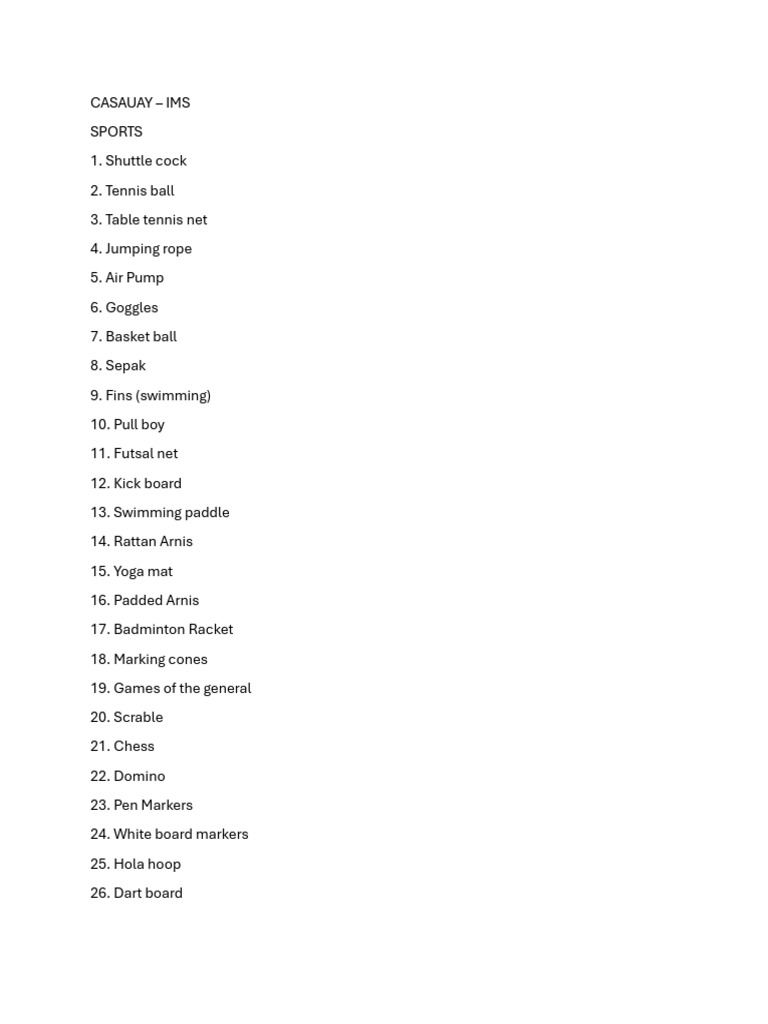 IMS Instructional Materials List PDF
