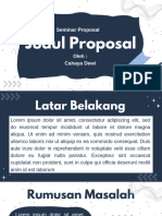 Putih Biru Abstrak Seminar Proposal Presentasi