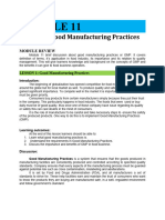 Module 11 Current Good Manufacturing Practices