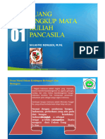 Ruang Lingkup Mata Kuliah Pancasila Modul 1