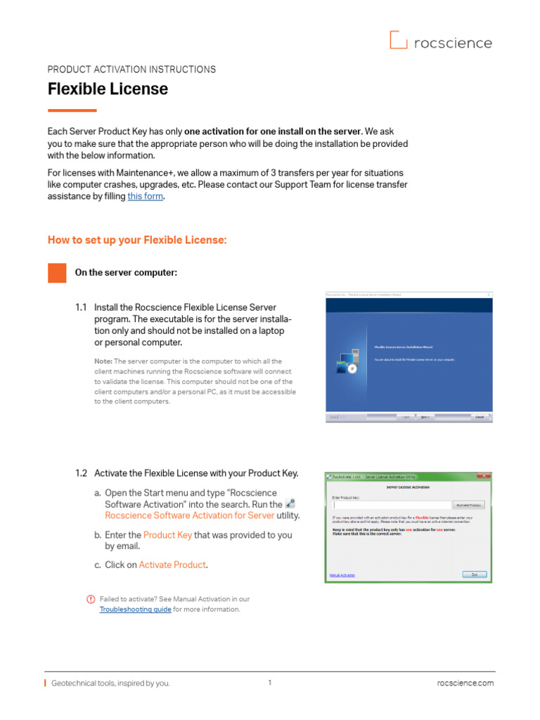 Rocscience Flexible License Setup Guide | PDF | Online And Offline ...