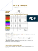 Códigos y series de las Resistencias