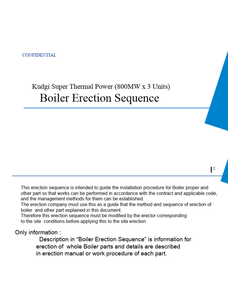 Kudgi - Boiler Erection Sequence (R0 - 120227) | PDF | Mechanical ...