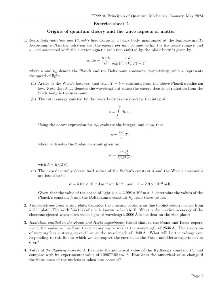 Es 2 | PDF | Electromagnetic Radiation | Photoelectric Effect