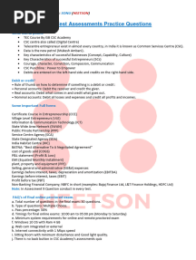 Tec Course Assessment MCQ