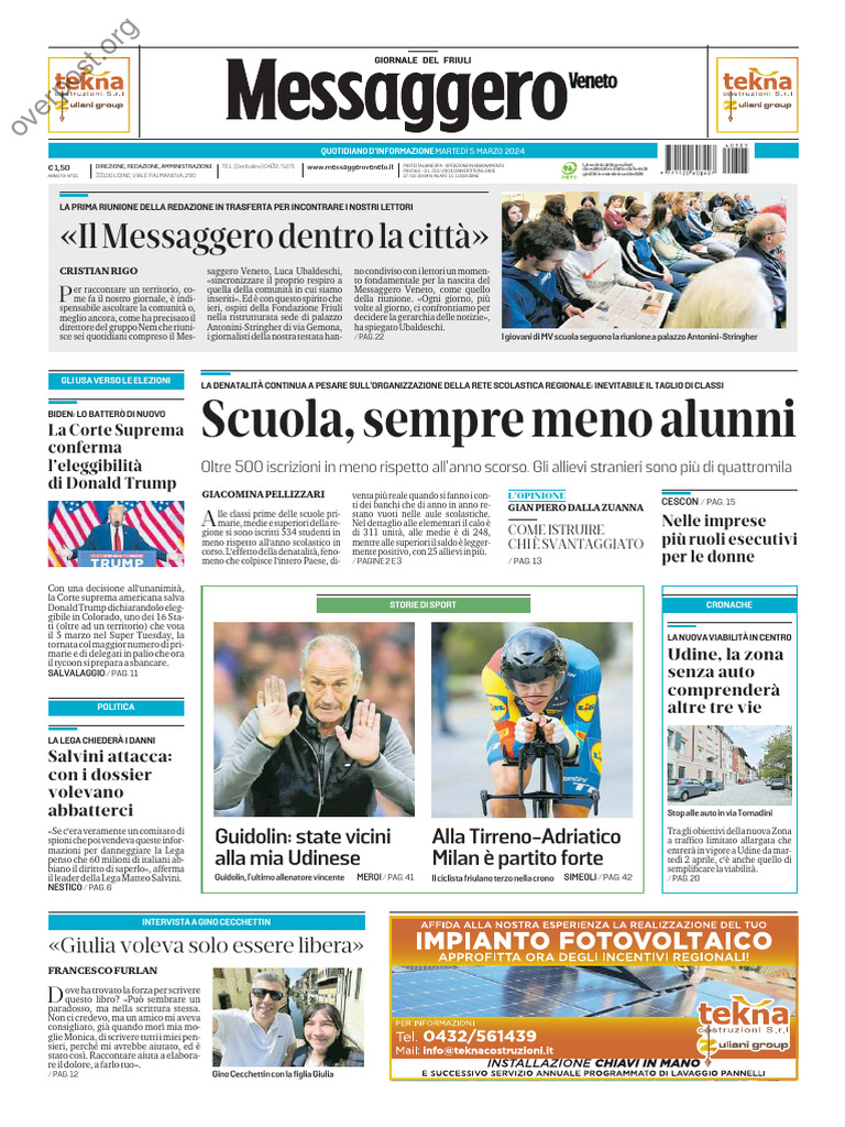 Messaggero Veneto Udine 05 Marzo 2024 | PDF