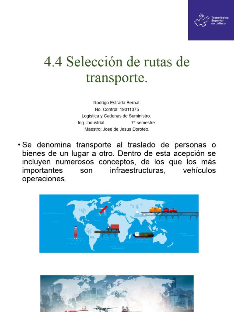 Selección de Rutas de Transporte Eficiente | PDF | Transporte | Logística