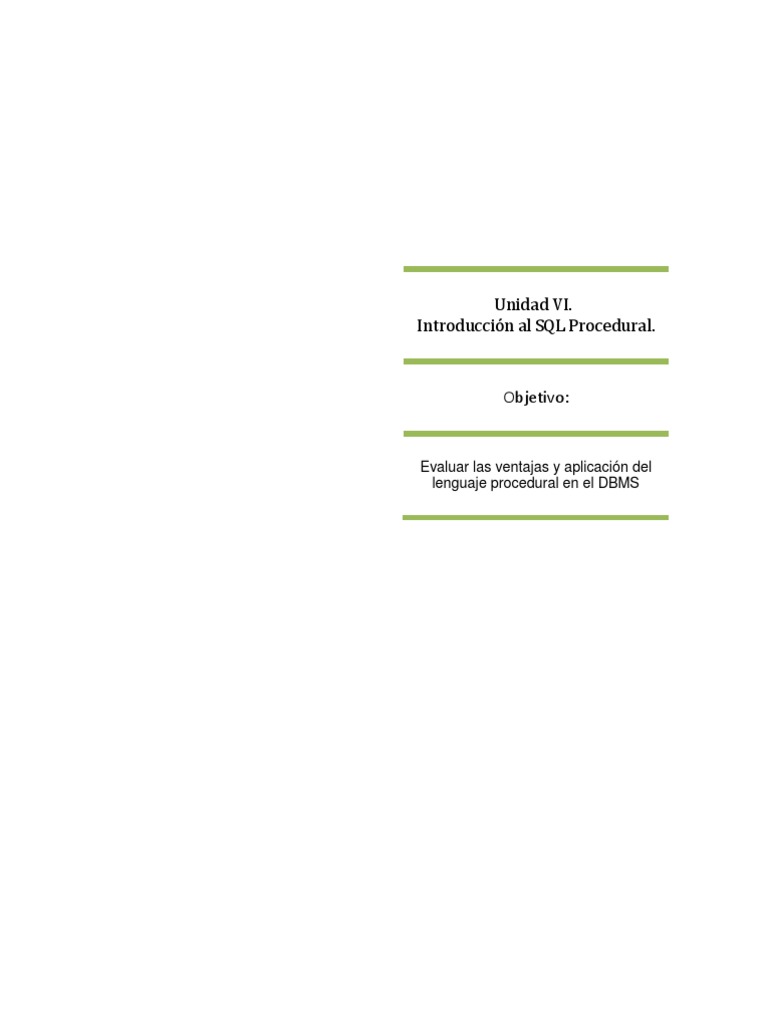 Ventajas de SQL Procedural y Disparadores | PDF | Software de gestión ...