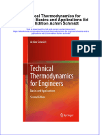 Ebook Technical Thermodynamics For Engineers Basics and Applications Ed 2 2Nd Edition Achim Schmidt Online PDF All Chapter