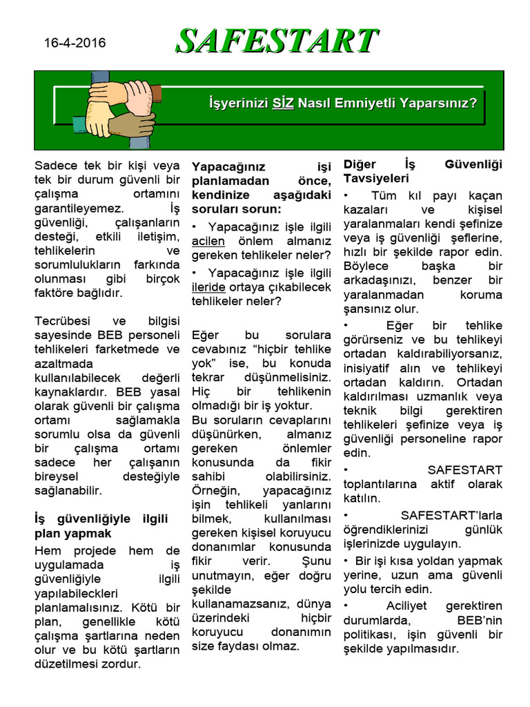 16-Safestart - How Do You Make A Safe Workplace-Tur | PDF