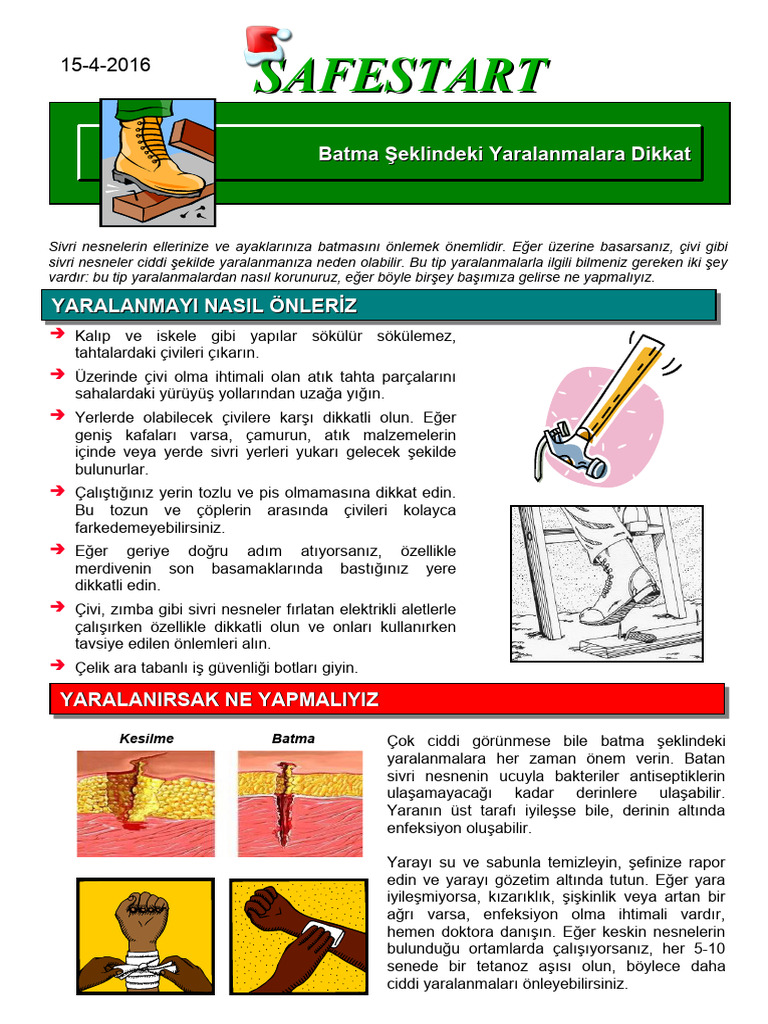 15-SAFESTART - Beware of Puncture Wounds-TUR | PDF