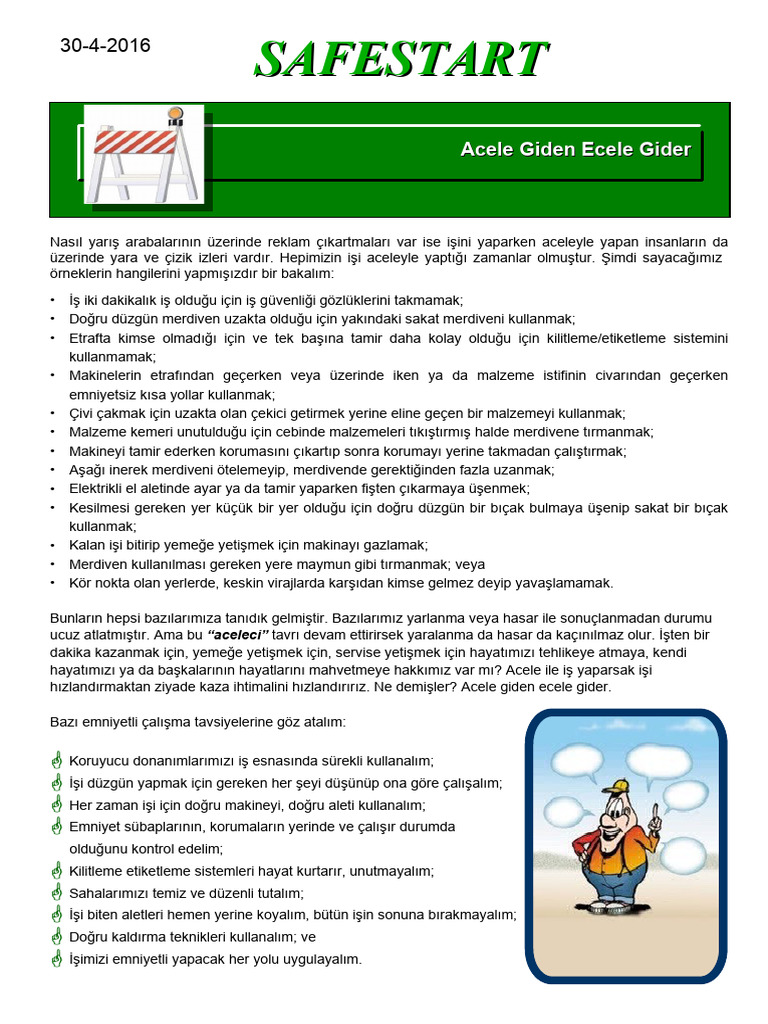 30-Safestart - Hurry Up Can Hurt - Tur | PDF