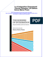 The Borders of Integration Empowered Bodies and Social Cohesion 1St Edition Bianca Maria Pirani Online Ebook Texxtbook Full Chapter PDF