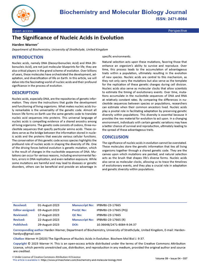 NUCLEIC ACIDS MOLECULAR ECOLOGY EVOLUTION AN INTRODUCTION visual data 5