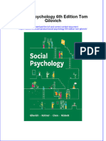 Social Psychology 6Th Edition Tom Gilovich Online Ebook Texxtbook Full Chapter PDF
