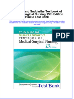 Full Brunner and Suddarths Textbook of Medical Surgical Nursing 13Th Edition Hinkle Test Bank Online PDF All Chapter