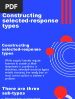 Constructing Selected Response Types (1)