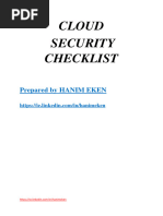 Cloud Security Checklist