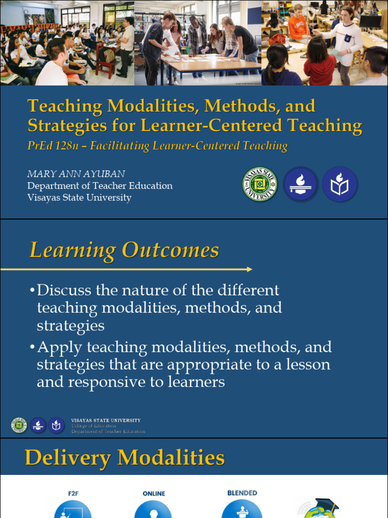Lesson 4.1 Teaching Modalities Methods and Strategies | Download Free ...