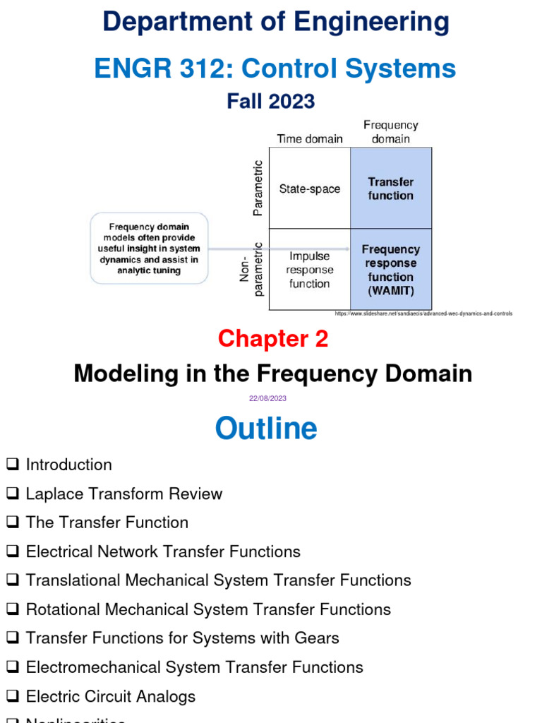 ENGR 312 Fall 2023 Chapter 2 Notes | PDF | Electrical Network | Laplace ...