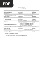 LIS Academic Calendar 2023-24